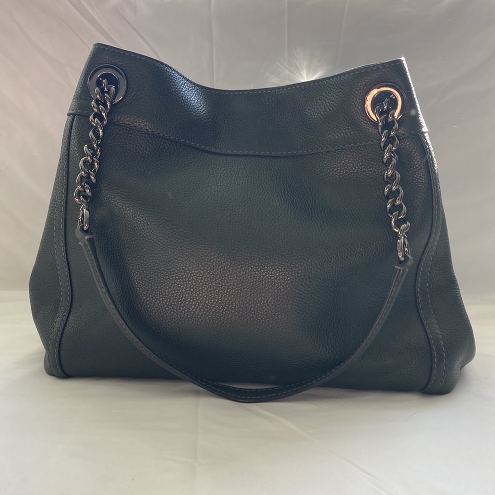 Coach Turnlock Chain Hunter Green Shoulder Bag Purse Gem